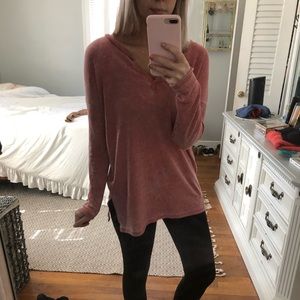 Comfy American Eagle Long Sleeve Waffle Tee